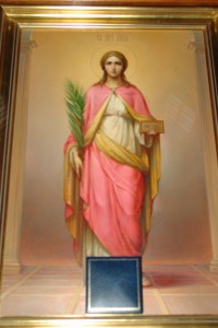 Икона святой мученицы Лукии с частицей ее мощей